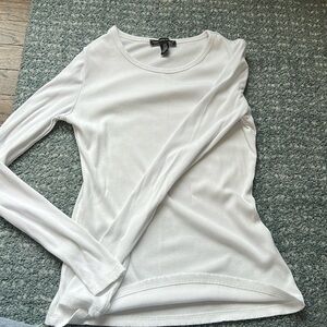 Long tee, white, saks fifth avenue,